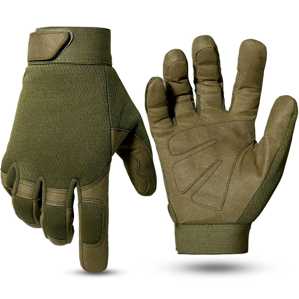 Men Tactical Gloves Shockproof Camo Airsoft Full Finger Glove Military Hiking Mittens