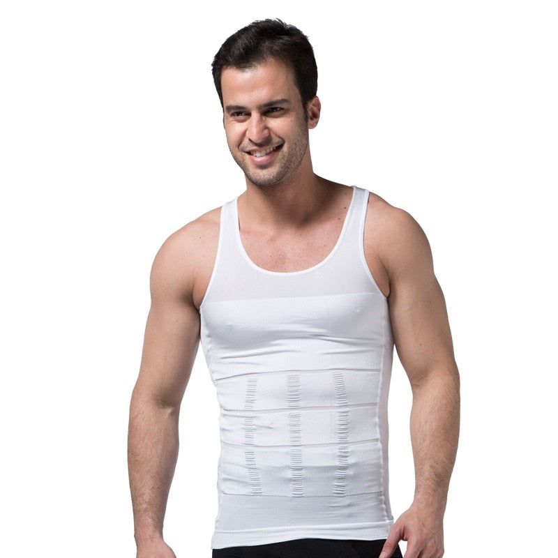 Men&#39;s Slimming Body Shapewear Corset Vest Shirt Compression Abdomen Tummy