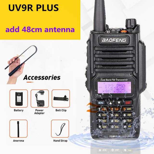 2022 Baofeng UV-9R Plus Waterproof Walkie Talkie UV9Rplus Dual Band Portable CB