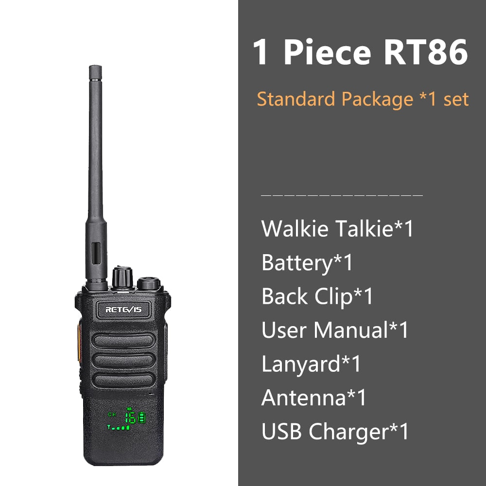 10W Retevis Walkie Talkie Long Range RT86 Walkie-talkies 1/ 2 pcs