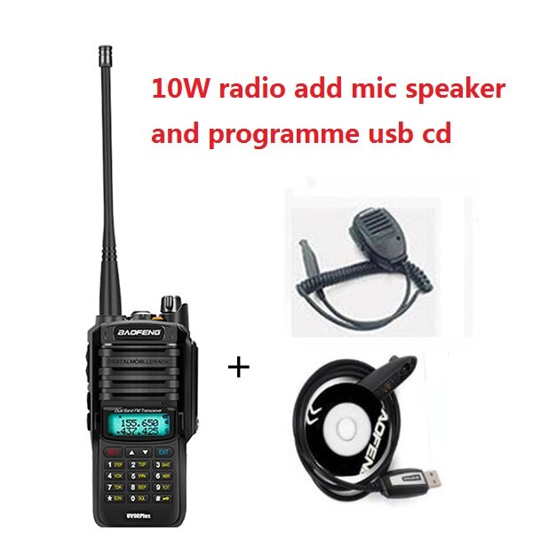 1/2pcs High power 10W 4800mah BaoFeng UV-9R plus  two way radio VHF UHF