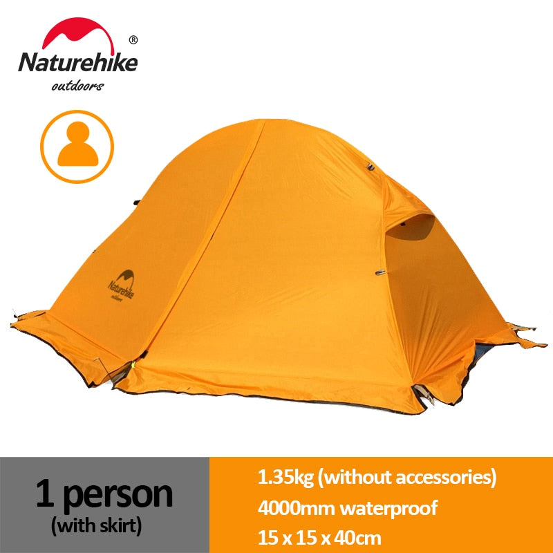 Naturehike Cycling Tent 1 Person Ultralight Backpacking Tent Double Layer Fishing Beach