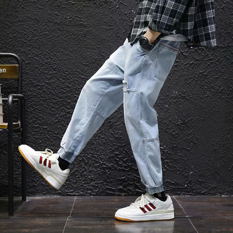 2022 New Streetwear Hip Hop Cargo Pants Men&#39;s Jeans Elastic Harun Joggers