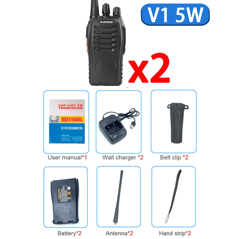 2022 Original 5/10W 4PCS Baofeng BF-888S Walkie Talkie UHF 400-470MHz Radios