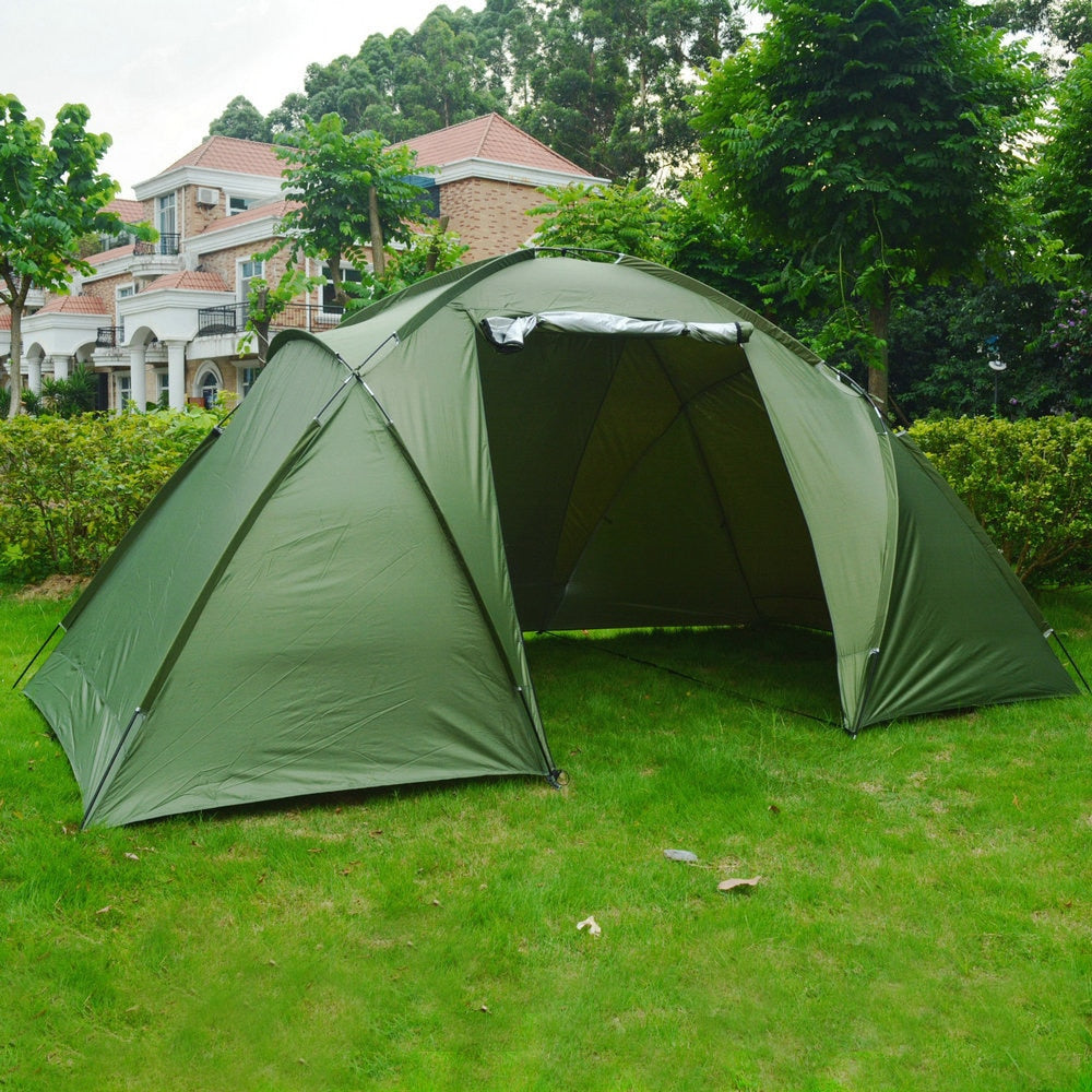 5-8 Person Large Camping Tent Double Layer Waterproof Two Bedrooms Travel Tent