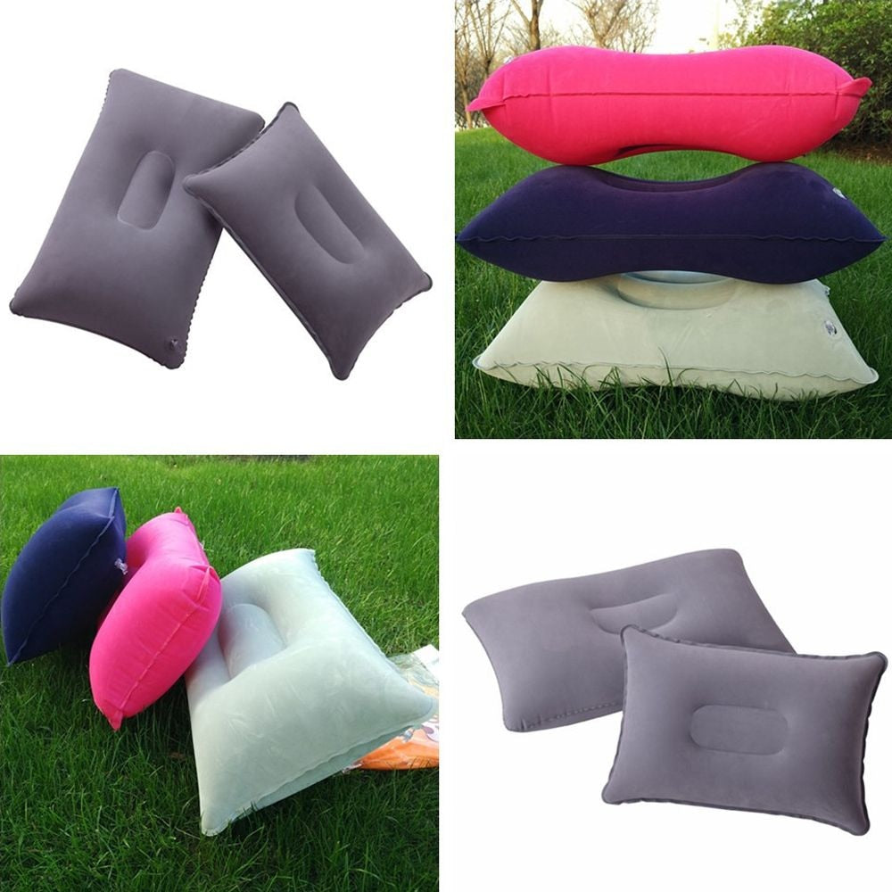 Portable Soft Ultralight Inflatable PVC Nylon Air Pillow Sleep Cushion