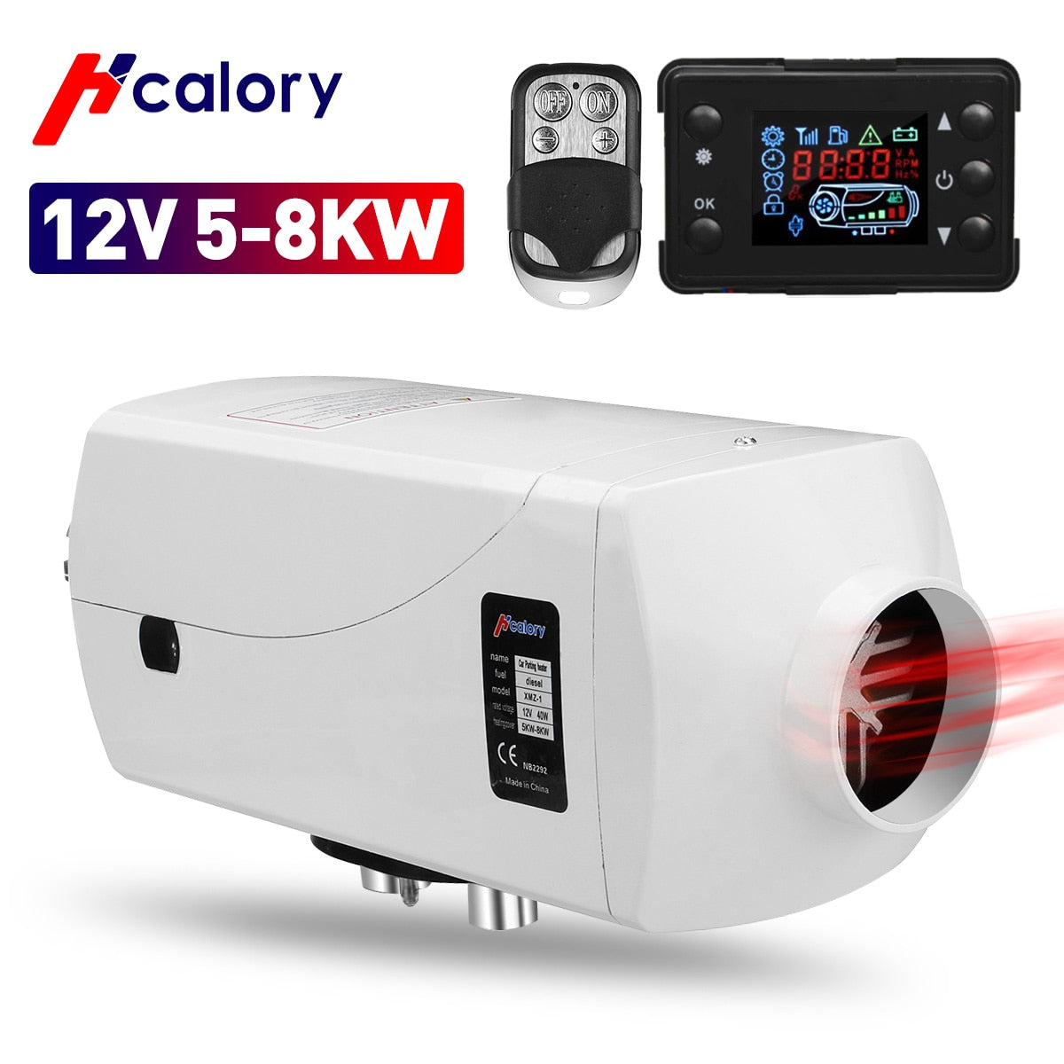 Hcalory Air Diesel Heater 5-8KW 12V 24V Car Heater Parking Heater Equipped with 10L