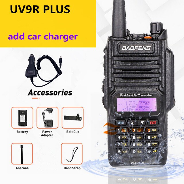 2022 Baofeng UV-9R Plus Waterproof Walkie Talkie UV9Rplus Dual Band Portable CB