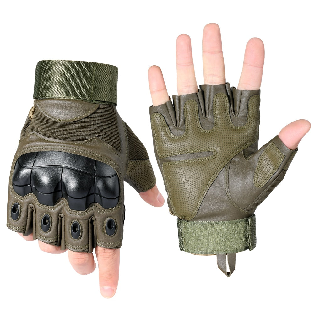 Military Tactical Touch Screen Gloves PU Leather Full Finger Glove Airsoft Paintball Bicycle