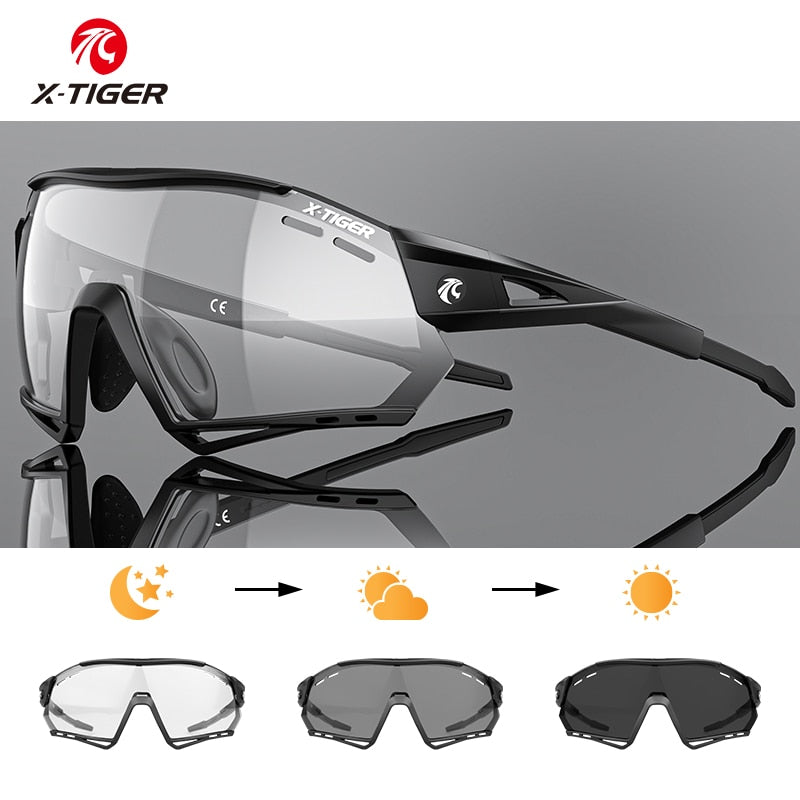 Cycling Sunglasses Photochromic UV400 Sports Cycling Glasses MTB Racing Men