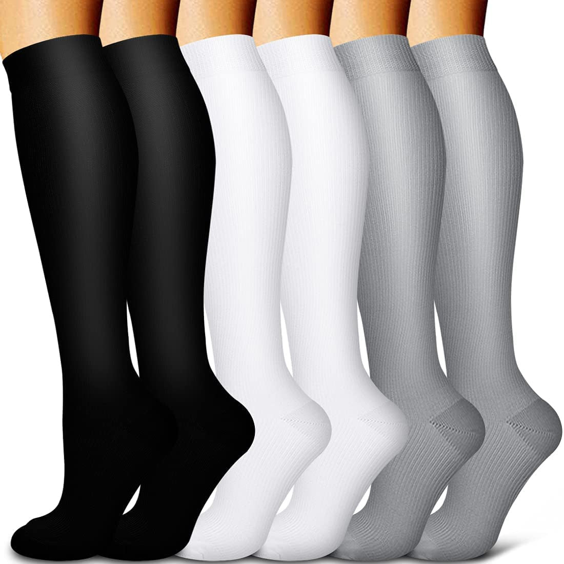 5/6 Pairs Men and Women Compression Socks Circulation Recovery Varicose Veins