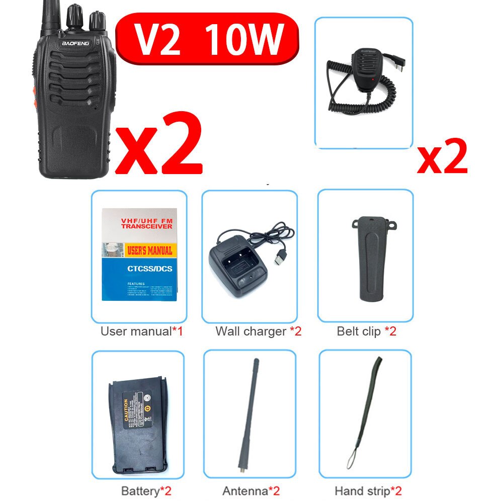 2022 Original 5/10W 4PCS Baofeng BF-888S Walkie Talkie UHF 400-470MHz Radios