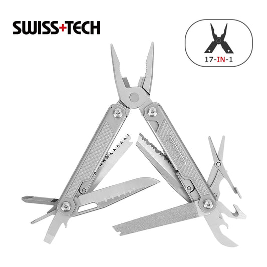 SWISS TECH 17 in 1 Multi Plier Folding Plier Wire Stripper Outdoor Camping Multitool