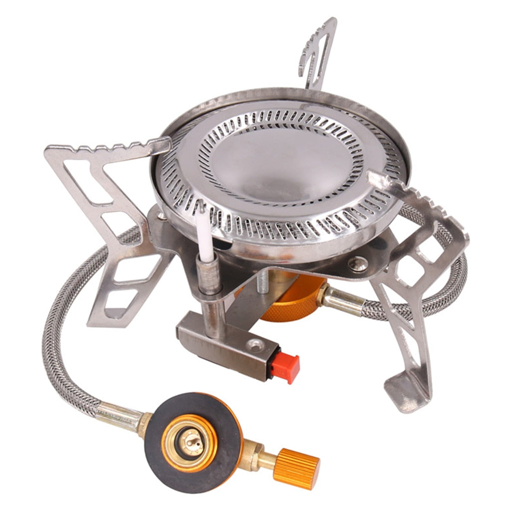 4600W Camping Gas Stove Outdoor Backpacking Picnic Hiking Tourist Burner Strong Fire