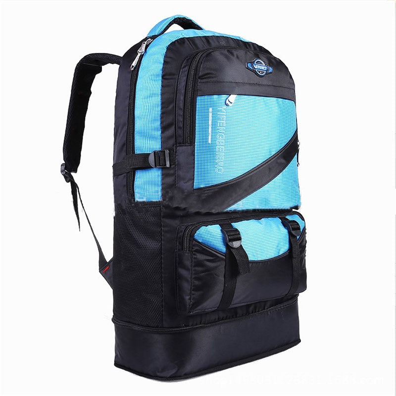 60L Waterproof Men Nylon Backpack Travel Pack Sports Bag Pack Outdoor Mountain