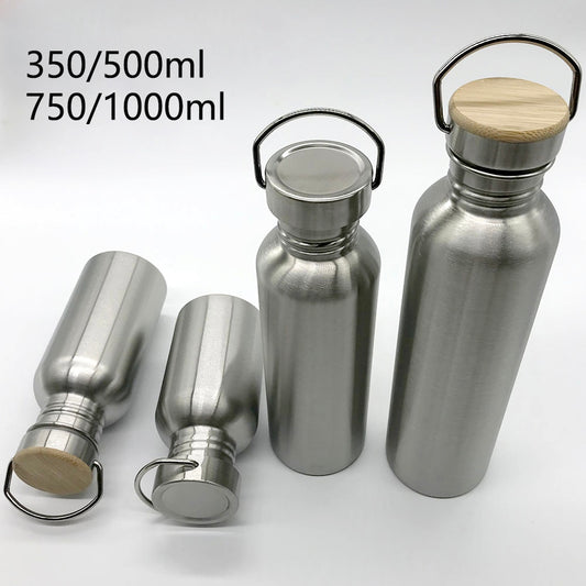 Portable Stainless Steel Water Bottle with handle 1000ml/500ml/350ml Sports Flasks Travel