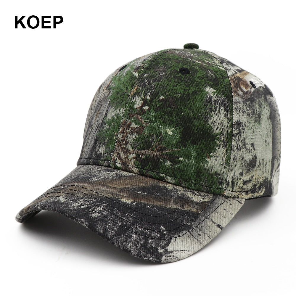 KOEP New Camo Baseball Cap Fishing Caps Men Outdoor Hunting Camouflage Jungle