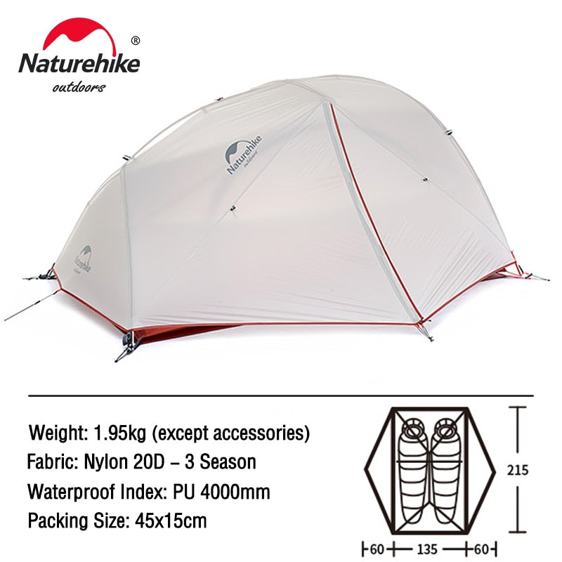 Naturehike Star River Camping Tent 2 Person Ultralight Waterproof Tent Double Layer