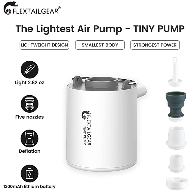 FLEXTAILGEAR Tiny Pump Portable Air Pump Camping Equip Compressor