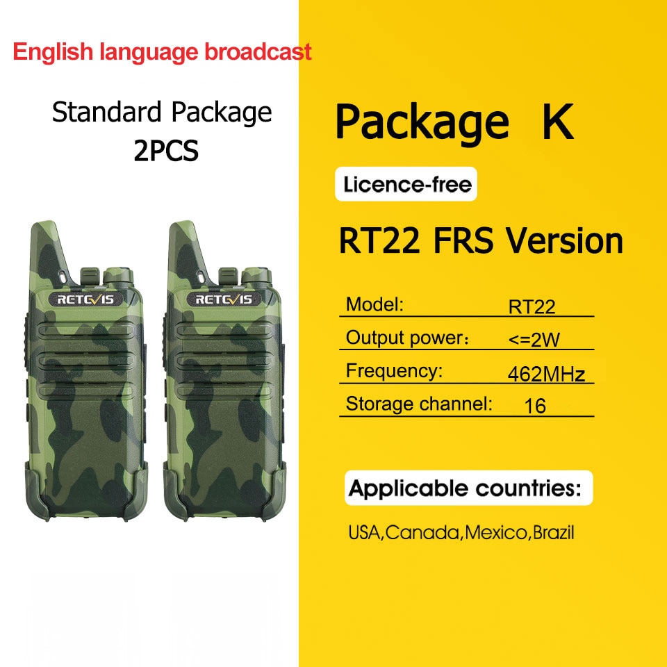 RETEVIS 2 pcs Mini Walkie Talkie PMR 446 Portable Two-way Radio ht PTT