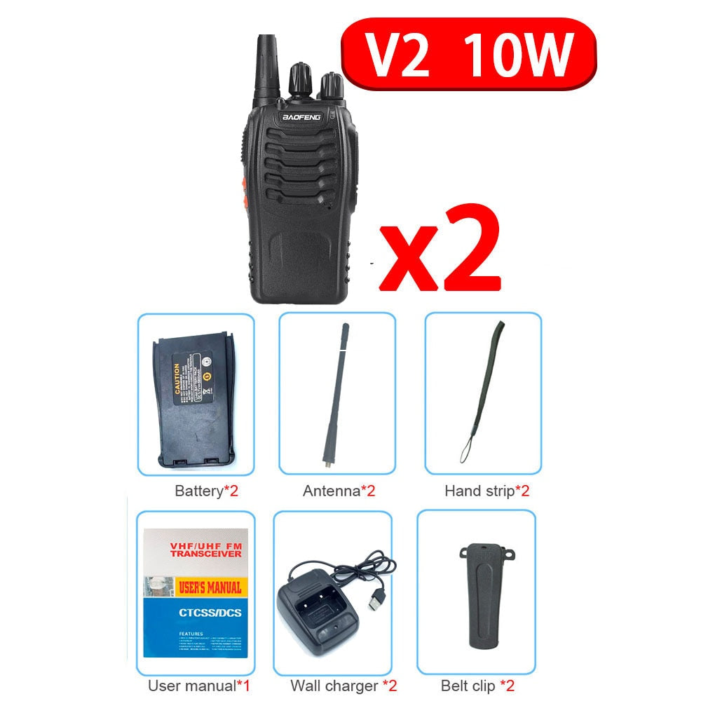 2022 Original 5/10W 4PCS Baofeng BF-888S Walkie Talkie UHF 400-470MHz Radios