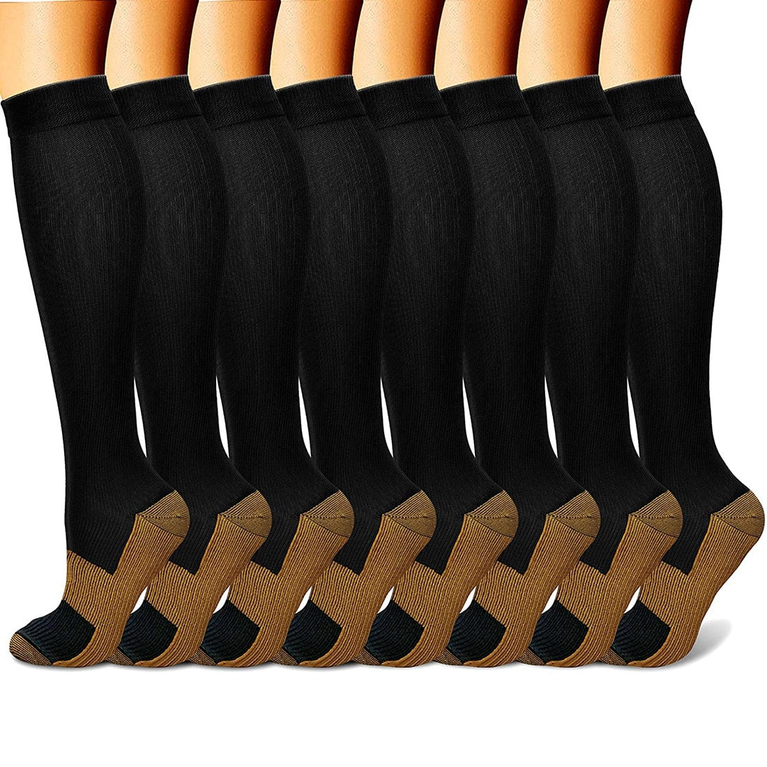 5/6 Pairs Men and Women Compression Socks Circulation Recovery Varicose Veins