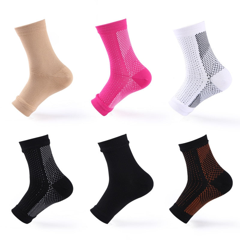 Size S-2XL Comfort Foot Anti Fatigue Anklets Compression Sleeve Relieve Swelling Women