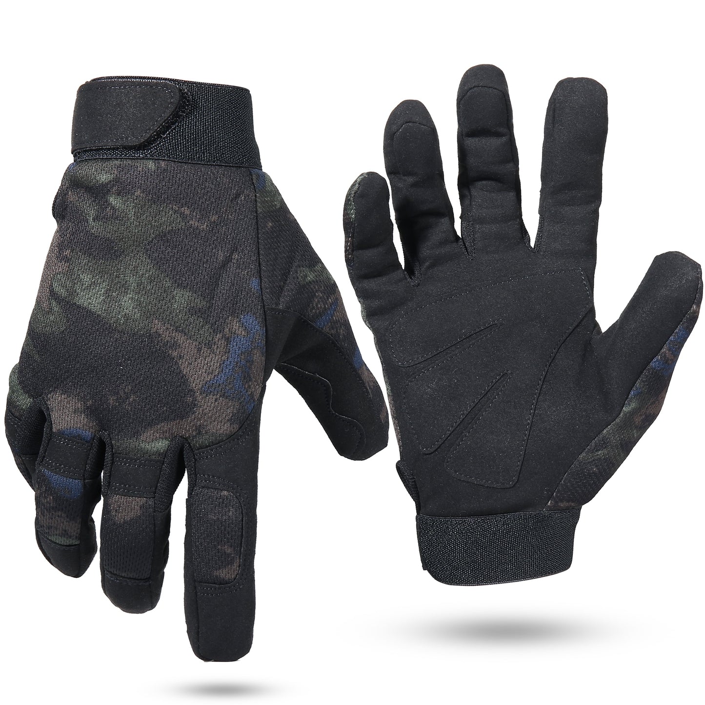 Men Tactical Gloves Shockproof Camo Airsoft Full Finger Glove Military Hiking Mittens