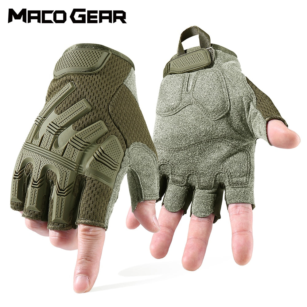 Fingerless Glove Half Finger Gloves Tactical Military Army Mittens SWAT Airsoft Bicycle Outdoor