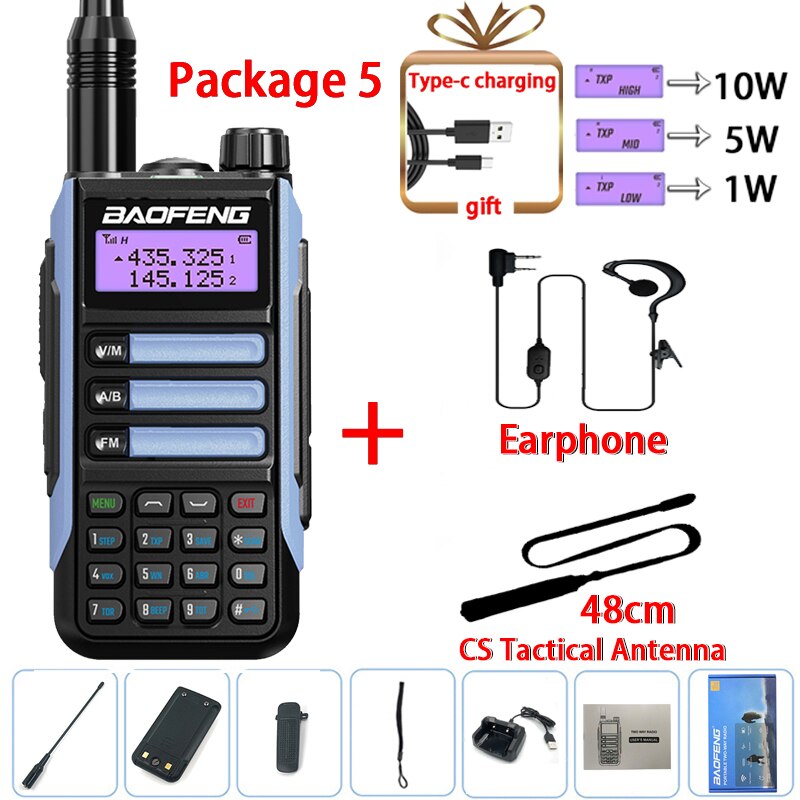 Baofeng UV-16 PRO 10W Walkie Talkie IP68 Waterproof Amateur Transceiver Dual Band