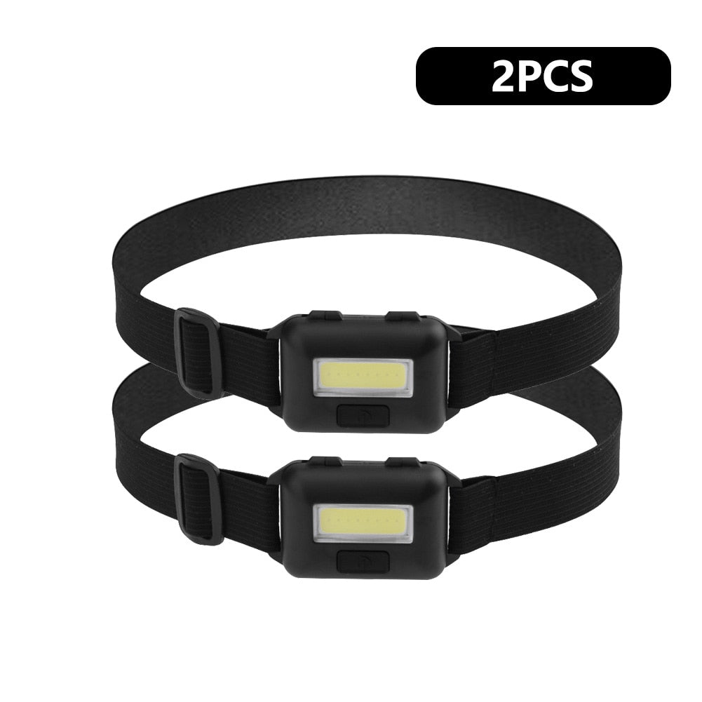 Mini COB LED Headlamp 3 Modes Waterproof Headlight Head Flashlight Torch Lanterna