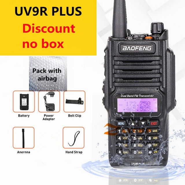 2022 Baofeng UV-9R Plus Waterproof Walkie Talkie UV9Rplus Dual Band Portable CB