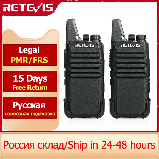 RETEVIS 2 pcs Mini Walkie Talkie PMR 446 Portable Two-way Radio ht PTT