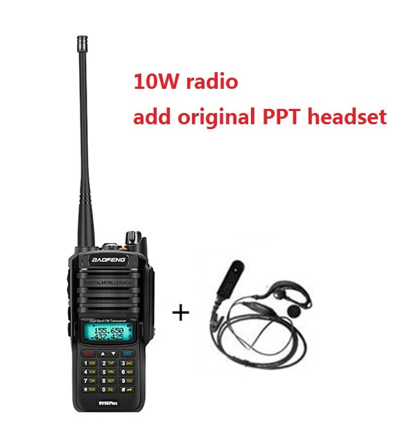 1/2pcs High power 10W 4800mah BaoFeng UV-9R plus  two way radio VHF UHF