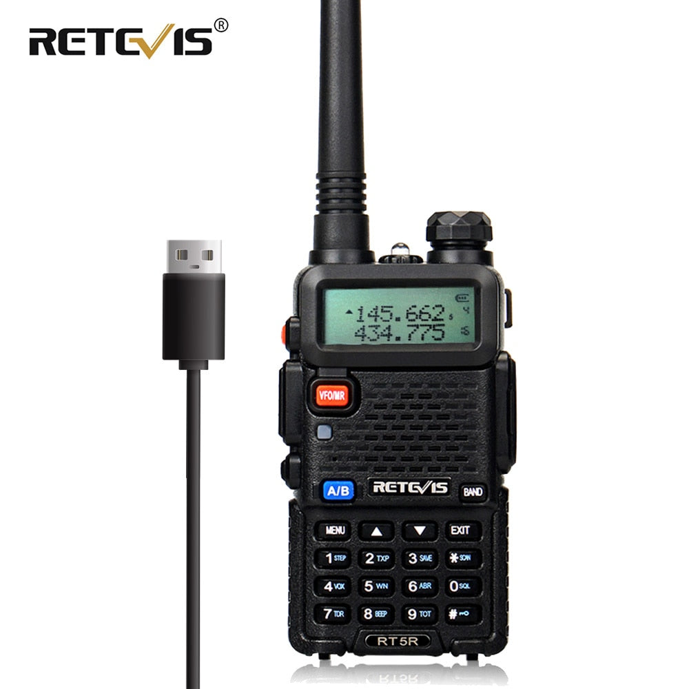 RETEVIS RT5R Handy Walkie Talkie 5W VHF UHF USB Ham Amateur Two-Way Radio