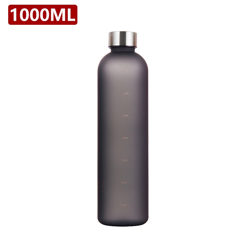 1L Water Bottle With Time Marker 32 OZ Motivational Reusable Fitness Sports Outdoors