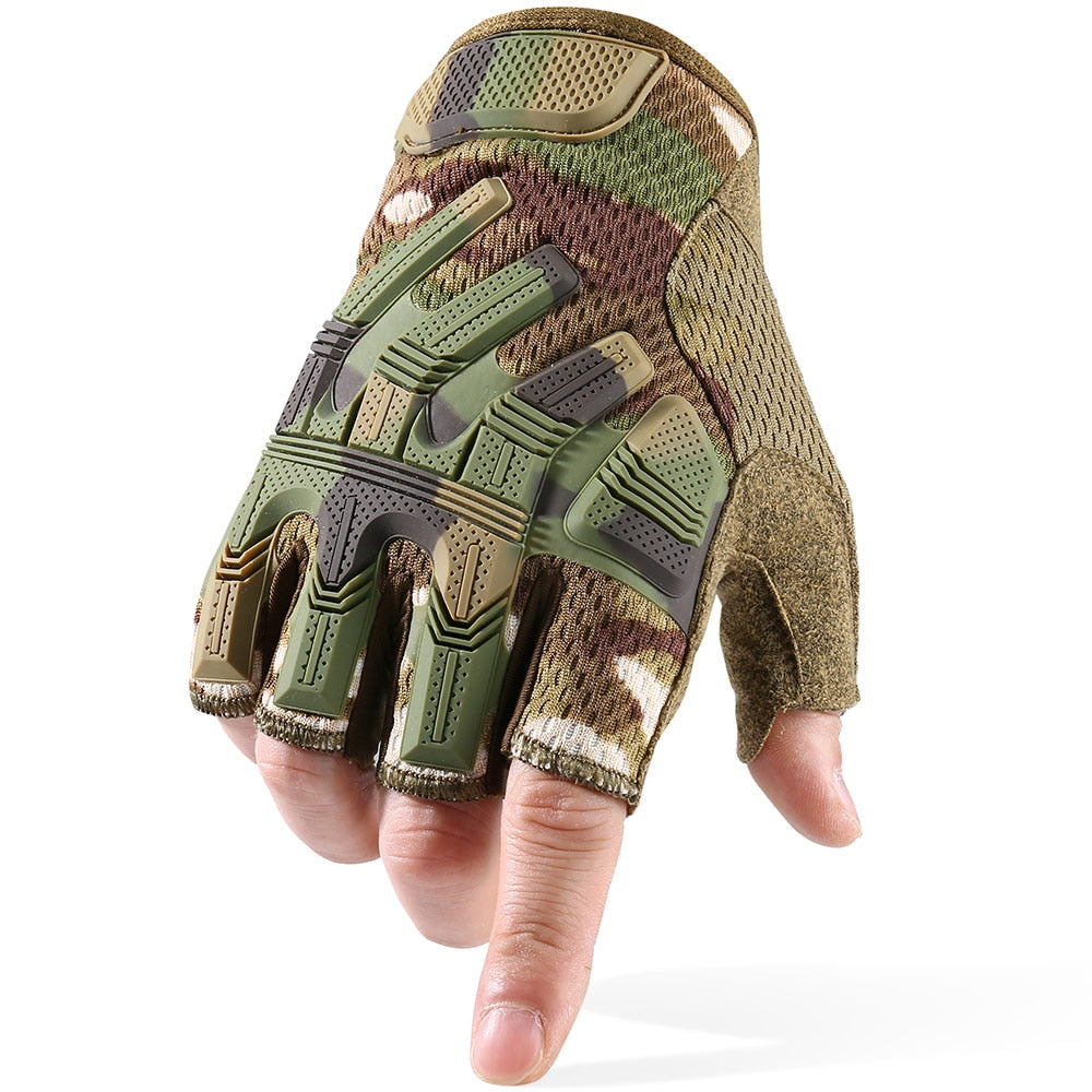 Fingerless Glove Half Finger Gloves Tactical Military Army Mittens SWAT Airsoft Bicycle Outdoor