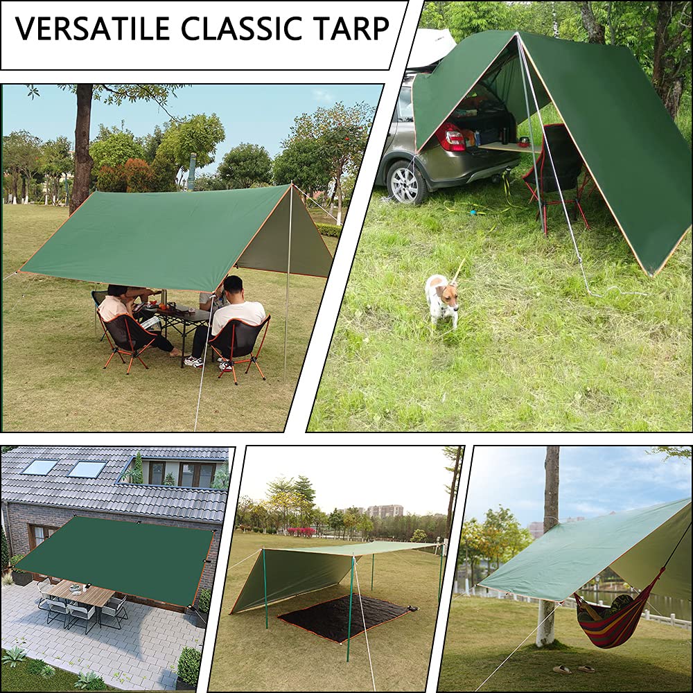 3x5m 3x4m Awning Waterproof Tarp Tent Outdoor Sun Shelter Camping Tourist Tarp