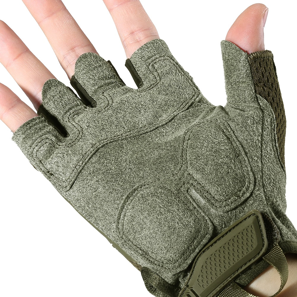 Fingerless Glove Half Finger Gloves Tactical Military Army Mittens SWAT Airsoft Bicycle Outdoor