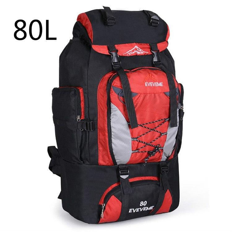 Men&#39;s 80L Large Waterproof Climbing Hiking Backpack Camping Mountaineering