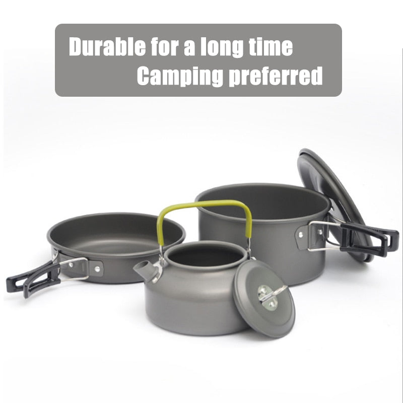 Quality Camping cookware Outdoor cookware set camping tableware cooking set travel