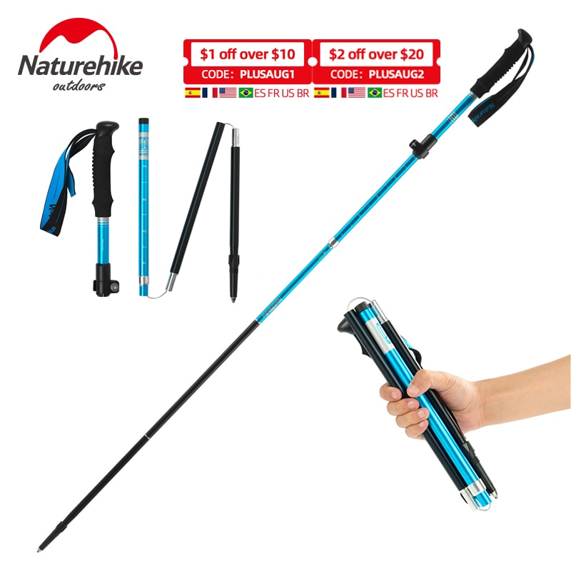 Naturehike Trekking Poles Folding Hiking Stick Collapsible Hiking Poles Trekking Stick Walking