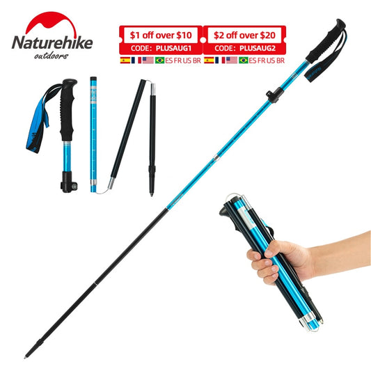 Naturehike Trekking Poles Folding Hiking Stick Collapsible Hiking Poles Trekking Stick Walking