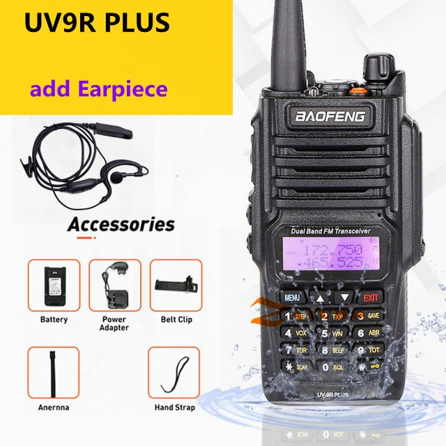 2022 Baofeng UV-9R Plus Waterproof Walkie Talkie UV9Rplus Dual Band Portable CB