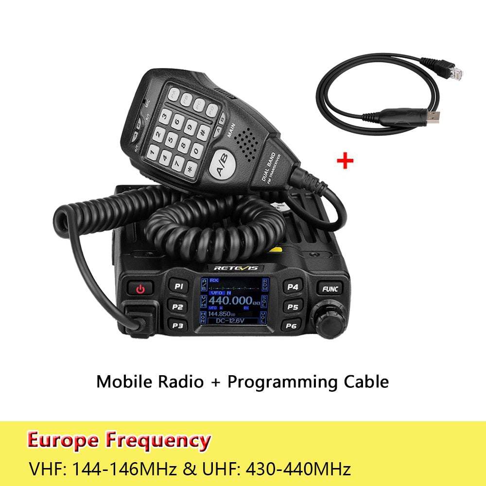 RETEVIS RT95 Car Radio with Screen Ham Car Mobile Radio Station Autoradio Two-way