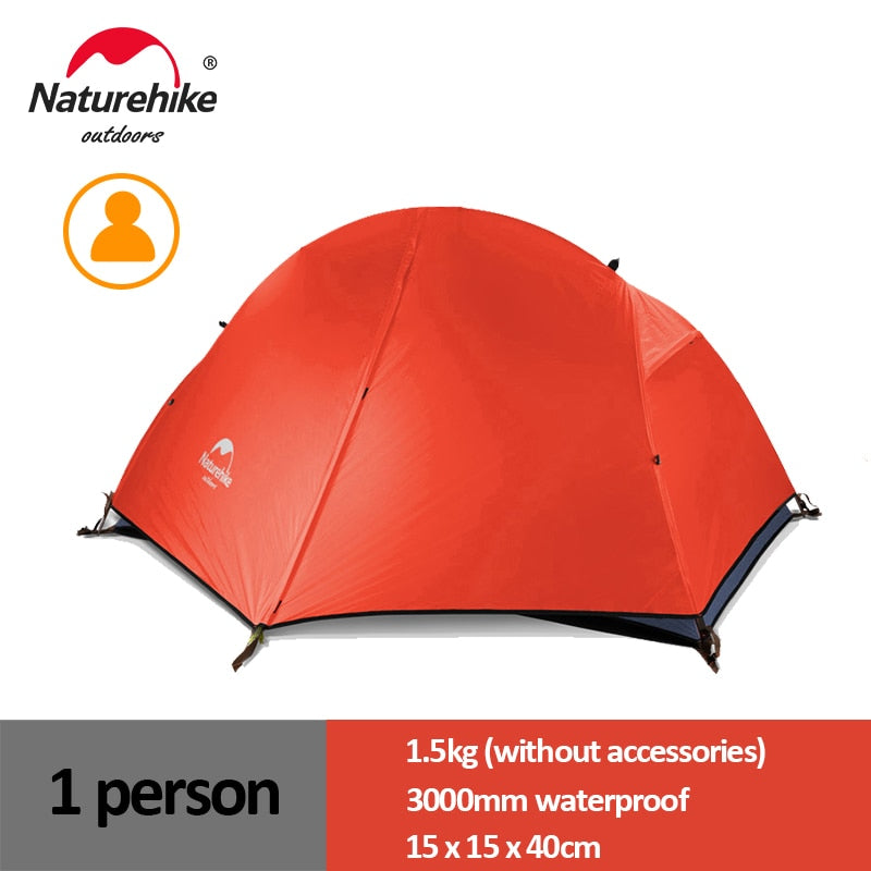 Naturehike Cycling Tent 1 Person Ultralight Backpacking Tent Double Layer Fishing Beach