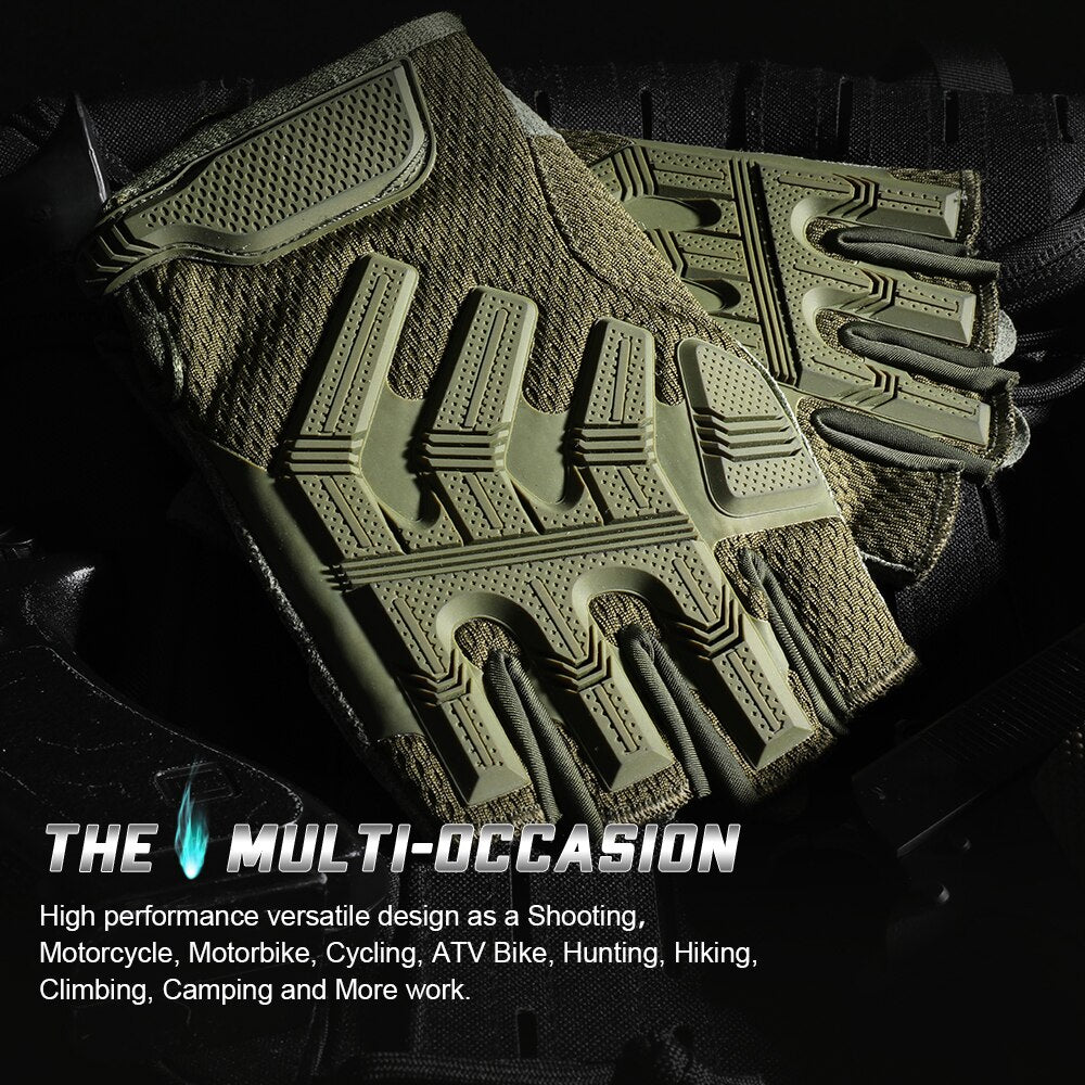 Fingerless Glove Half Finger Gloves Tactical Military Army Mittens SWAT Airsoft Bicycle Outdoor