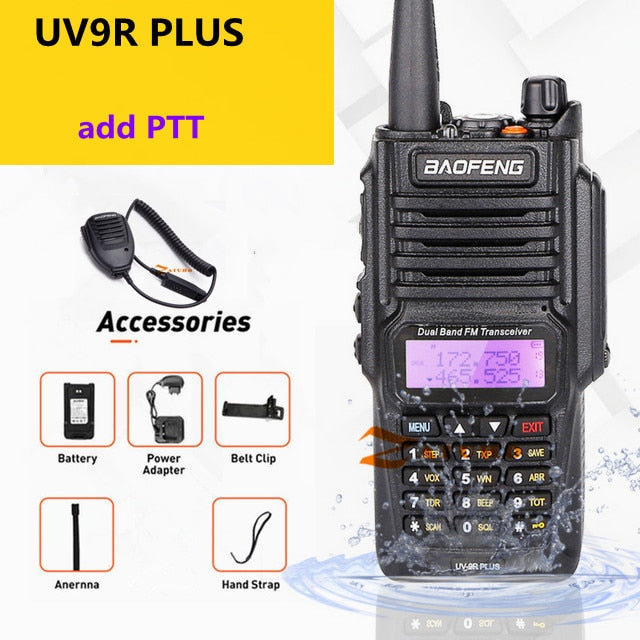 2022 Baofeng UV-9R Plus Waterproof Walkie Talkie UV9Rplus Dual Band Portable CB