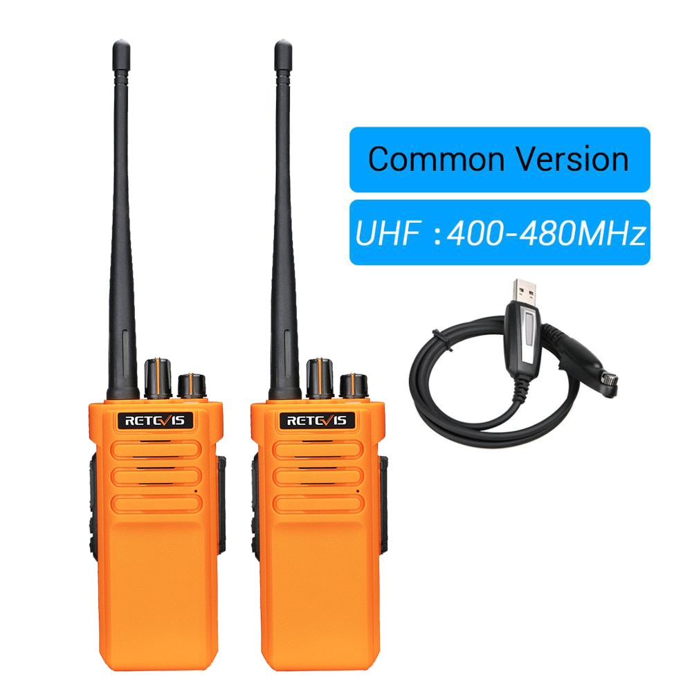 Portable Walkie Talkie Long Range RETEVIS IP67 Waterproof RT29 2pcs UHF VHF 10W