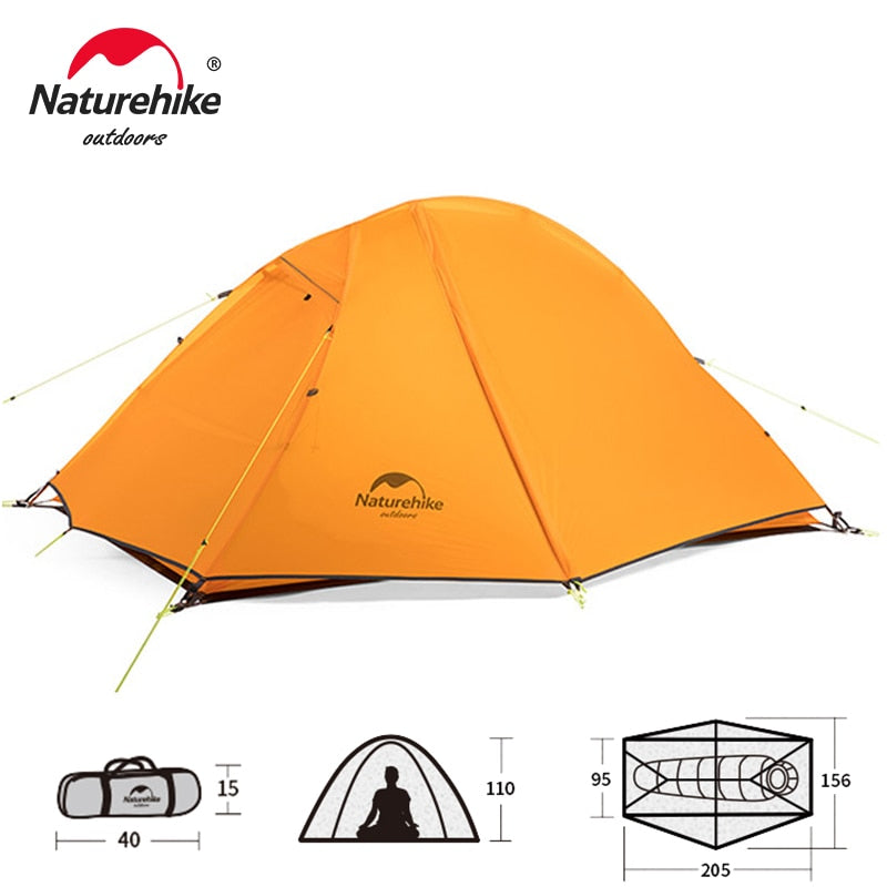 Naturehike Cycling Tent 1 Person Ultralight Backpacking Tent Double Layer Fishing Beach